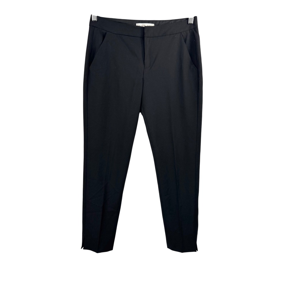 Everlane wool The Italian Go Weave Crop Trouser sz 4 Black ankle money